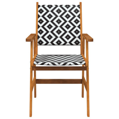 Burdeshaw Acacia Patio Dining Armchair with Cushion