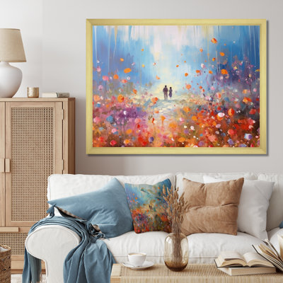 " Couple Walking In Artful Romance "