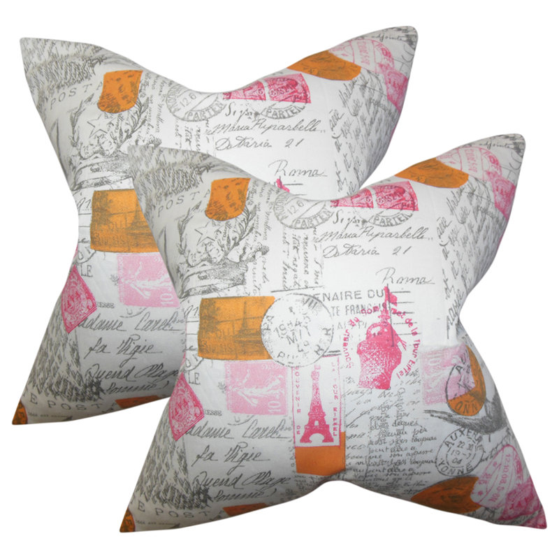 Square Pillow Cover & Insert, Pink