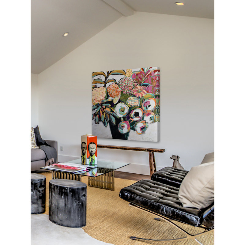« spring bouquet » par michelle rivera, reproduction d’art sur toile tendue, H 40 po x l 40 po x P 1,5 po