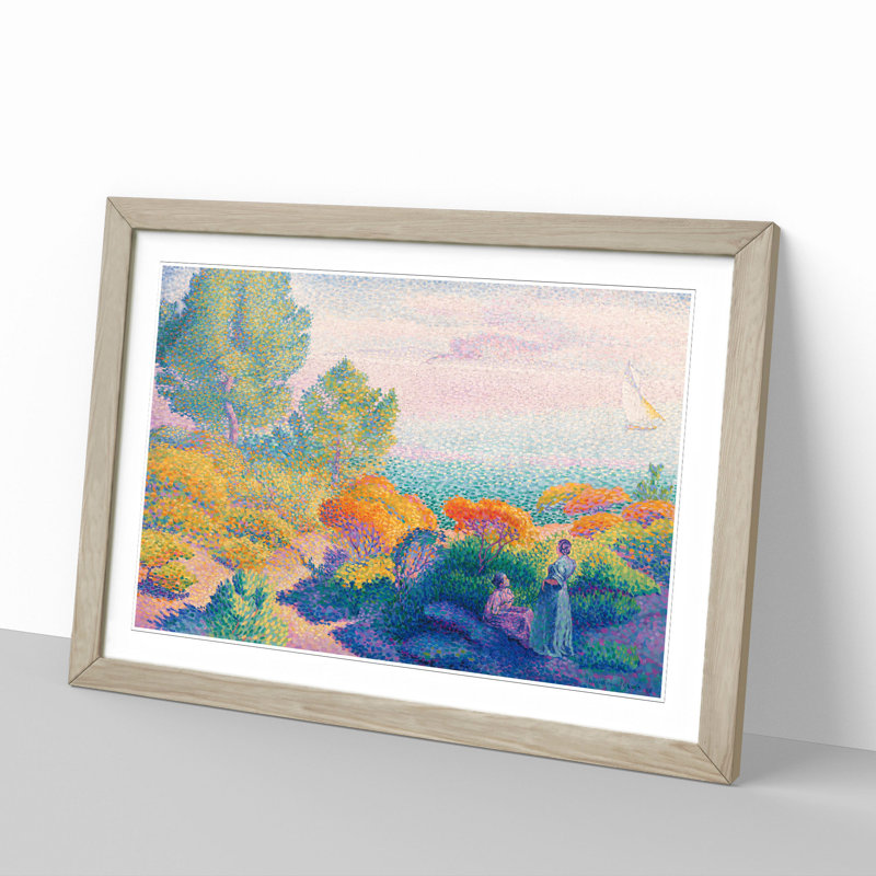 Two Women by Henri-Edmond Cross - Framed Print, Oak Framed, 48cm H x 65cm W x 2cm D