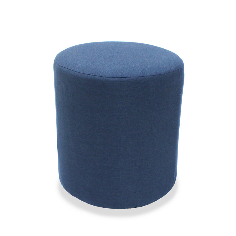 Reilly Outdoor Pouf, Spectrum Indigo Sunbrella® Plainweave