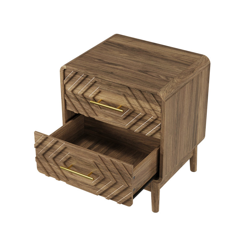 Table de chevet en noyer