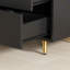 Beckem Chest of Drawers with 4 Drawers for Bedroom, Living Room, Black
