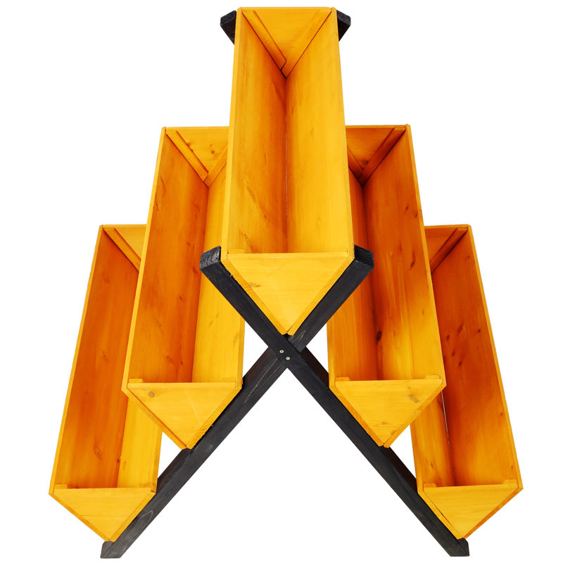 Jardinière pour l'extérieur, lit de jardin surélevé vertical en bois à 3 niveaux avec pieds pour fleurs, herbes, légumes
