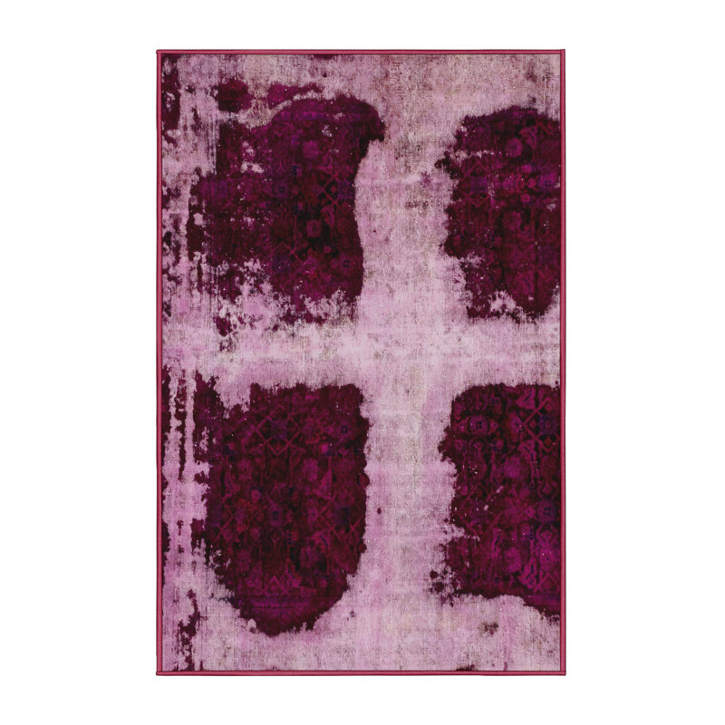 Abstract Indoor Rug, Rectangle 2' x 4'