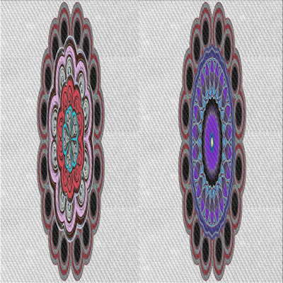 Tapis bleu/noir/rouge à tisser électrique