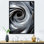 «Gray Spiraling Abstraction - Abstract Spirals», art mural