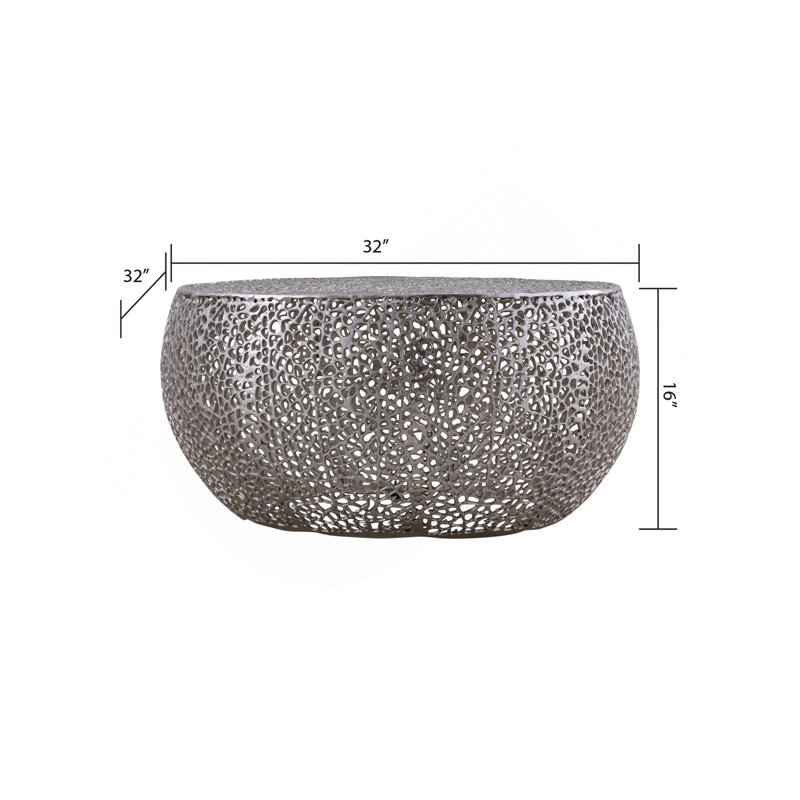 Table basse ronde en argent, Argent argent