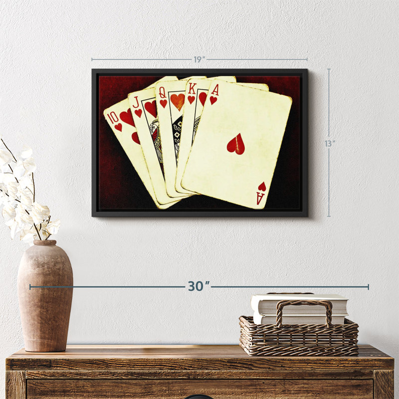 Royal Flush, reproduction sur toile, H 13 po x l 19 po