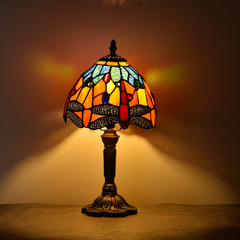 Aliehs Table Lamp, Orange/Blue/Red