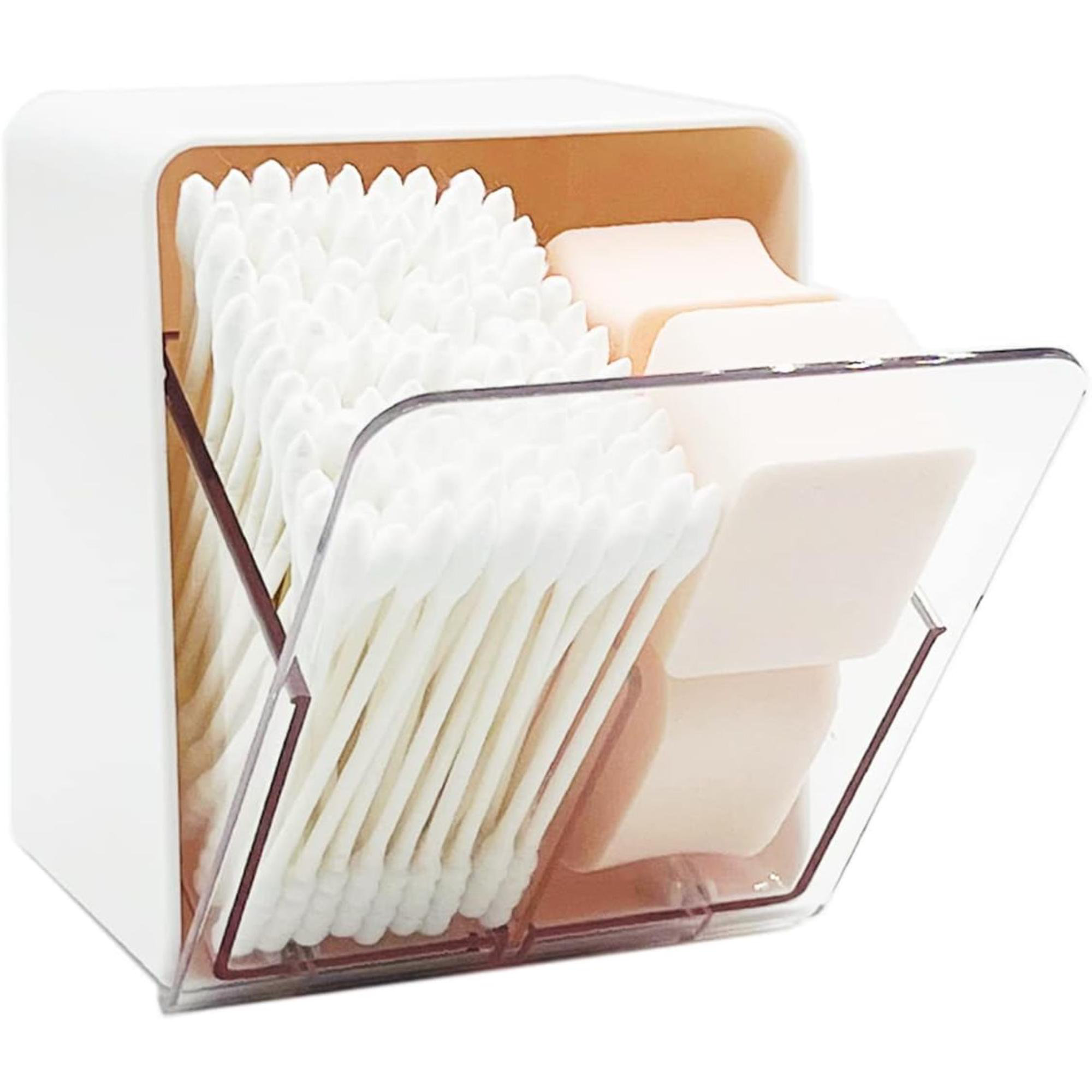 YOHOM Boîte de Rangement en Plastique Transparent pour Boules de Coton et Cotons-tiges, avec Couvercle et Distributeur de Disques de Coton YOHOM Boîte de Rangement en Plastique Transparent pour Boules de Coton et Cotons-tiges, avec Couvercle et Distributeur de Disques de Coton
