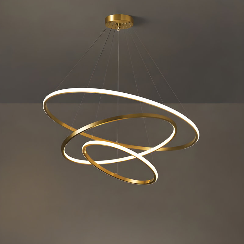 Hayhurst 3 - Light Unique Pendant Light Chandelier, Gold, 60cm H x 40cm W x 20cm D