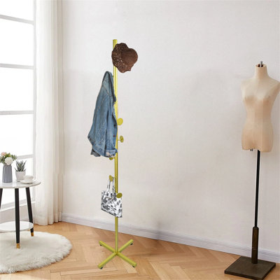 Freestanding Metal Coat Rack For Entryway And Corner