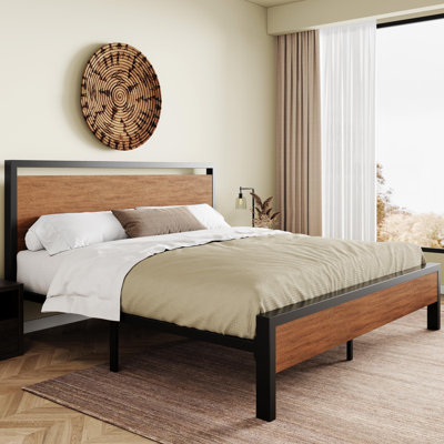 Minos Metal Bed Frame with Headboard and Footboard