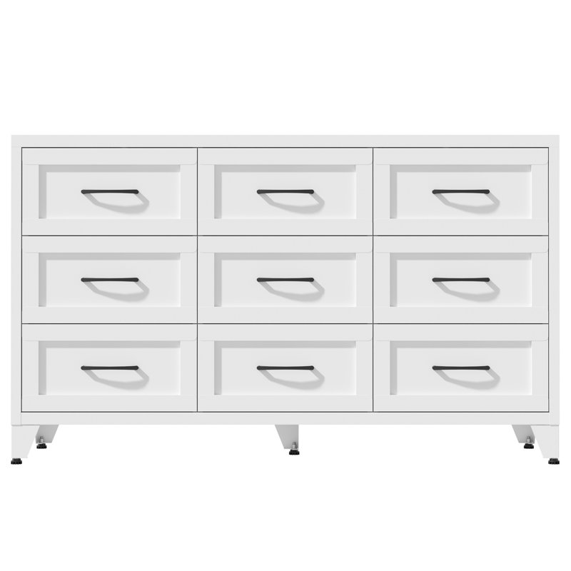 Commode de rangement en métal avec tiroirs pour la chambre à coucher