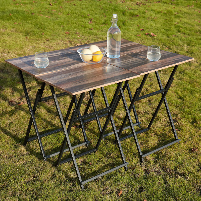 Aucun assemblage requis de plateaux de télévision pour manger ensemble de 4 avec support (seulement les tables, pas de chaises)
