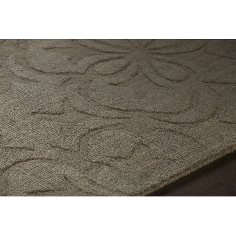 Tapis traditionnel taupe / brun Rekha, Rectangle 5 pi x 7 pi