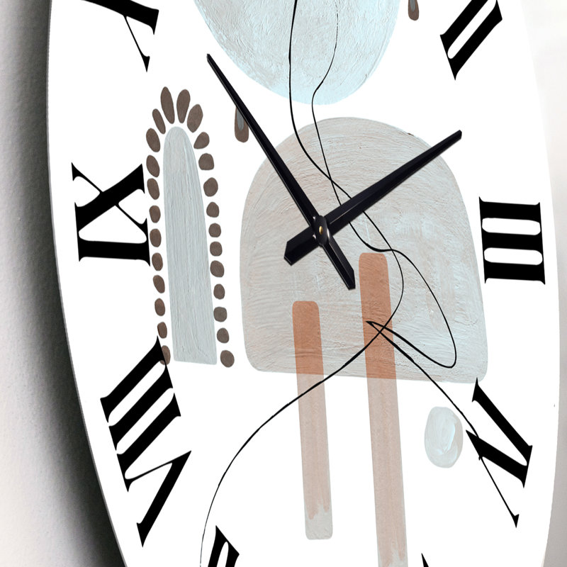 Minimal Compositions of Abstract Face VIII - Horloge murale moderne, Petit