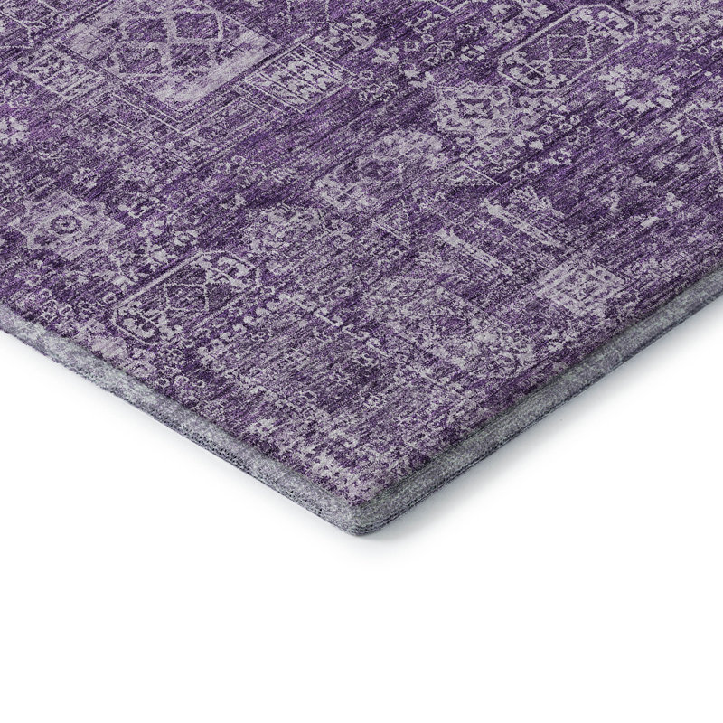 Tapis mauve Premium lavable à la machine, Rectangle 9 pi x 12 pi
