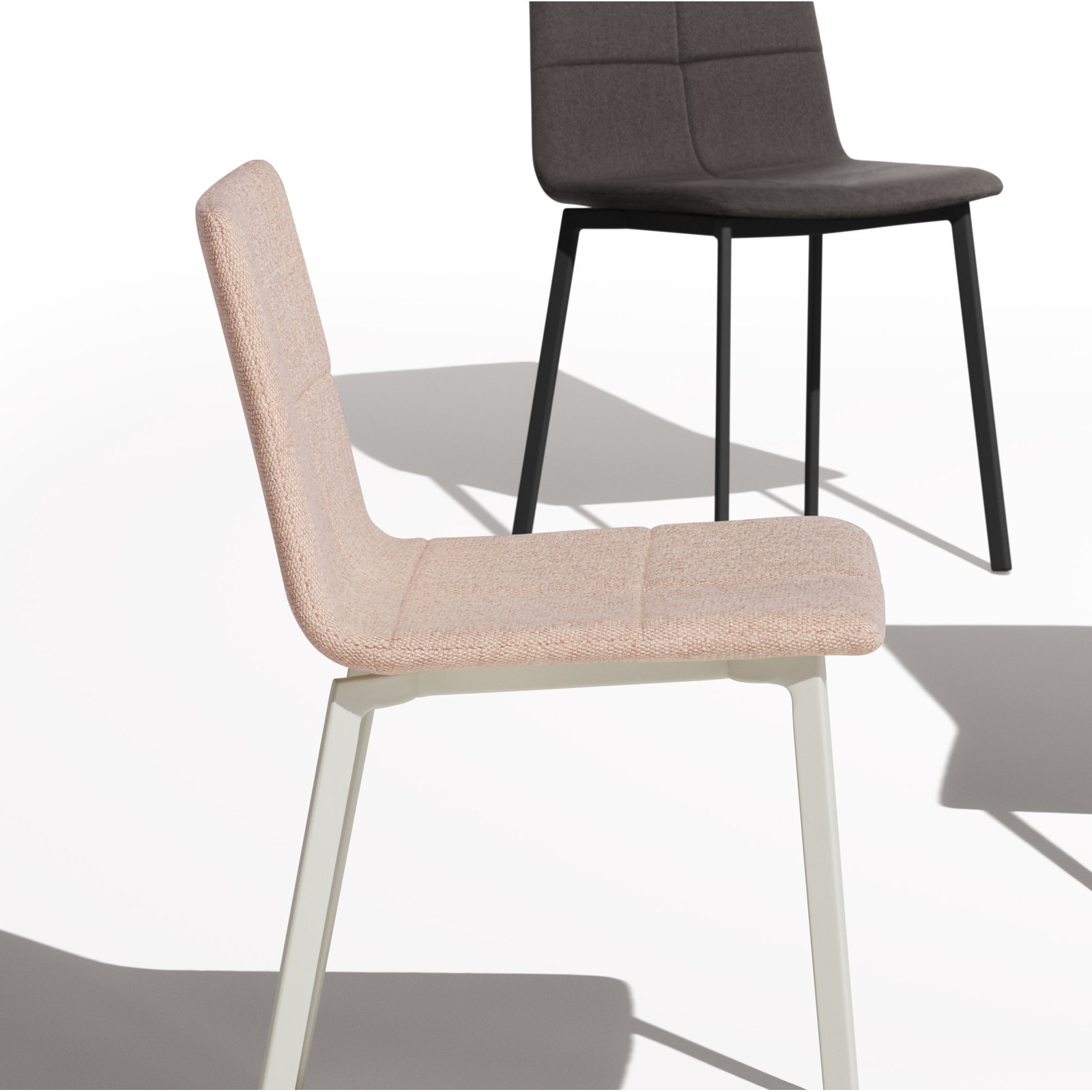 Between Us Genuine Leather Side Chair, Ink Genuine Leather