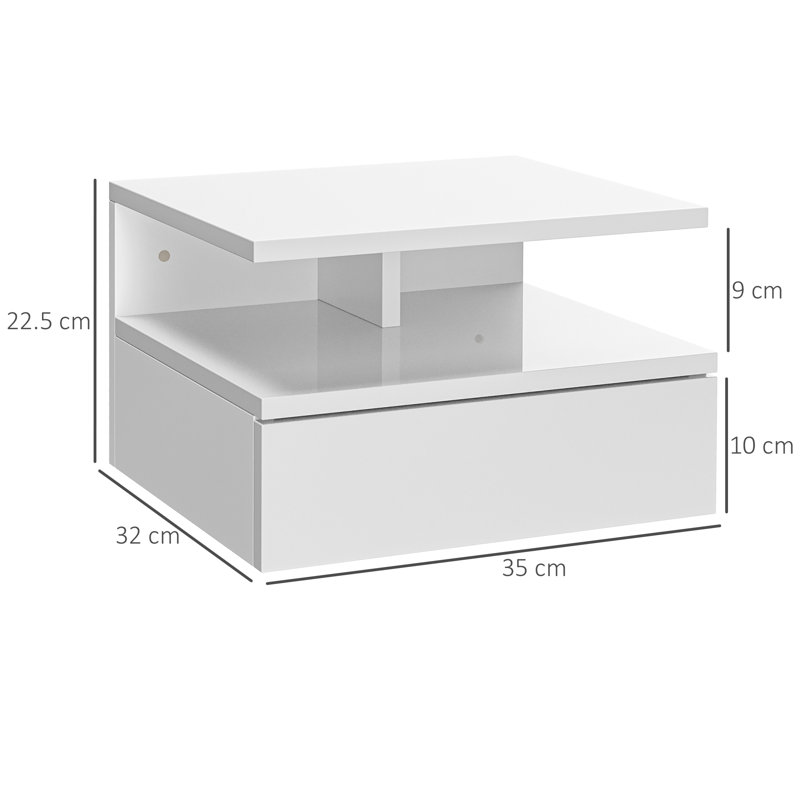 Sateria 35cm W Manufactured Wood Bedside Table