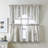 Salerna Striped Swag 54'' W Window Valance in Gray