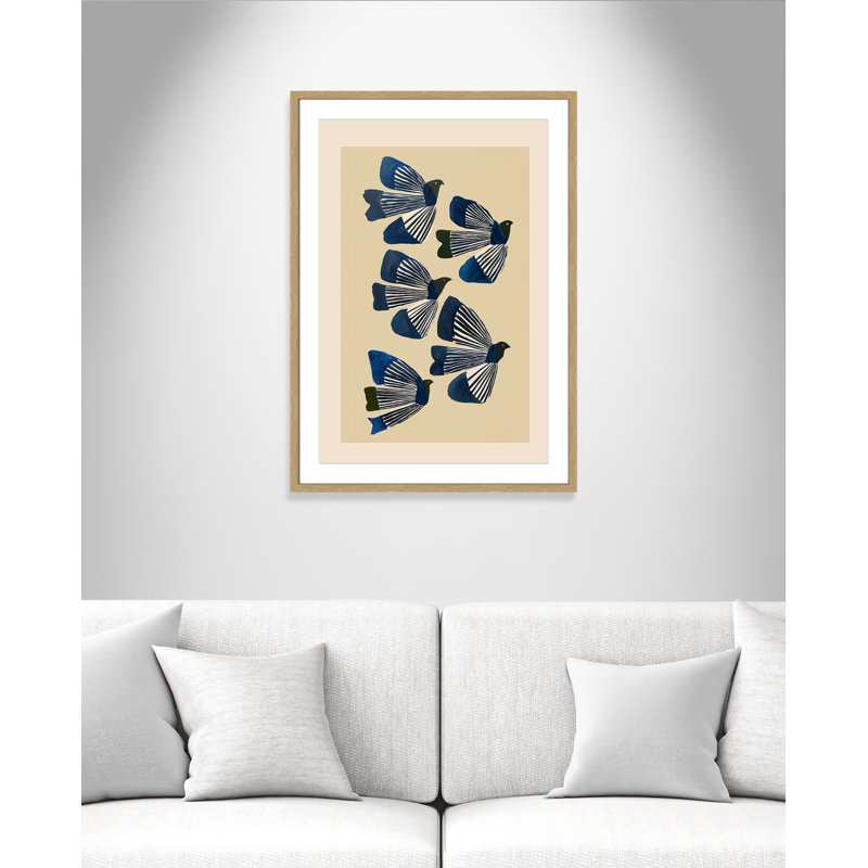 Imprimé indigo par ville, L 25,5 po x H 35,5 po, Matted Print, Naturel