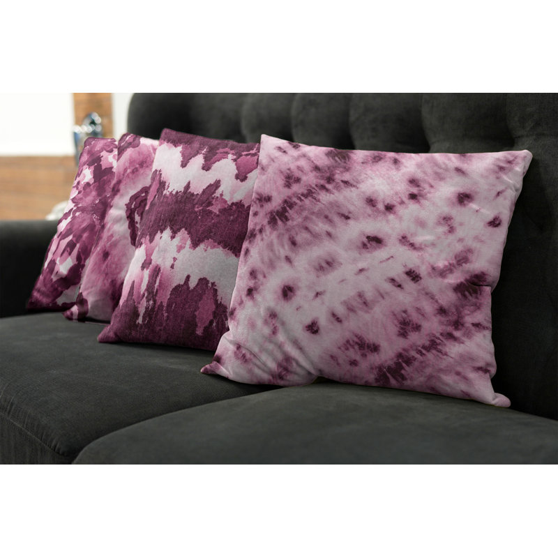Housse de coussin Montezuma, 12 po x 12 po, Mauve / blanc