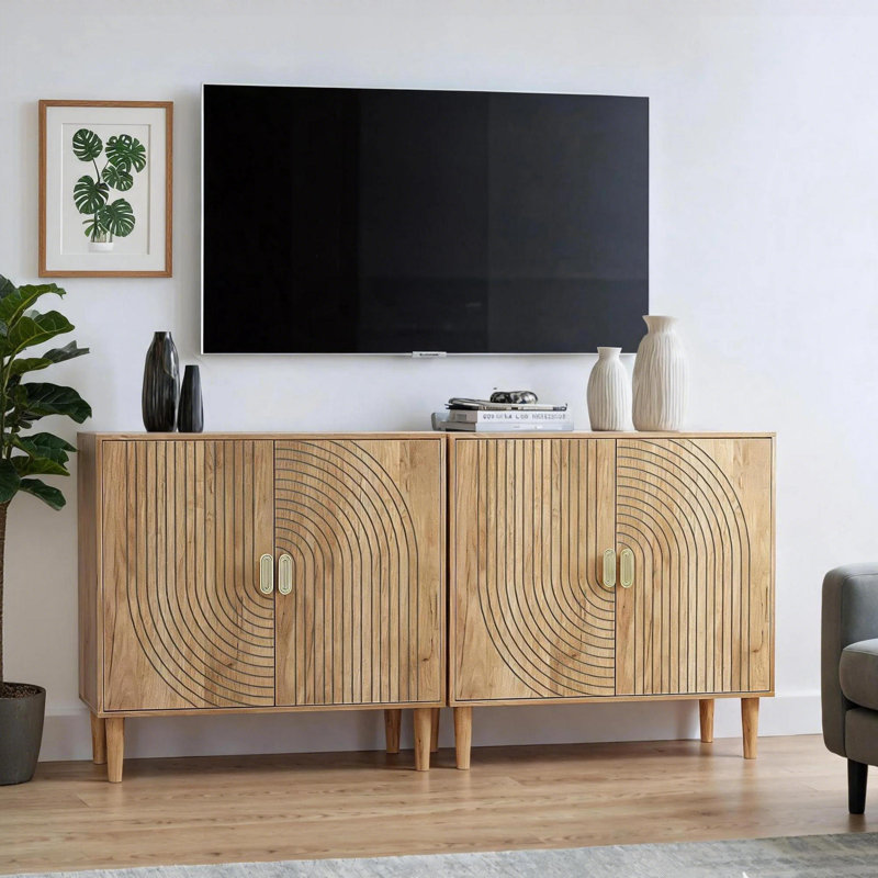 MDF Rectangle Accent Cabinet, Oak