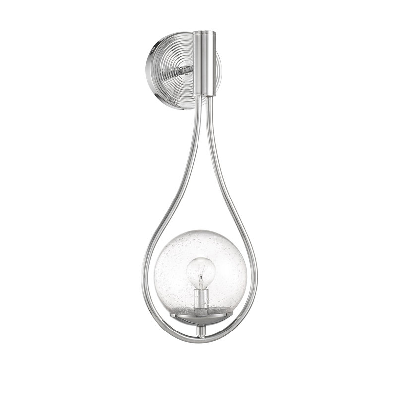 Desloge Metal Armed Sconce in Chrome, Chrome