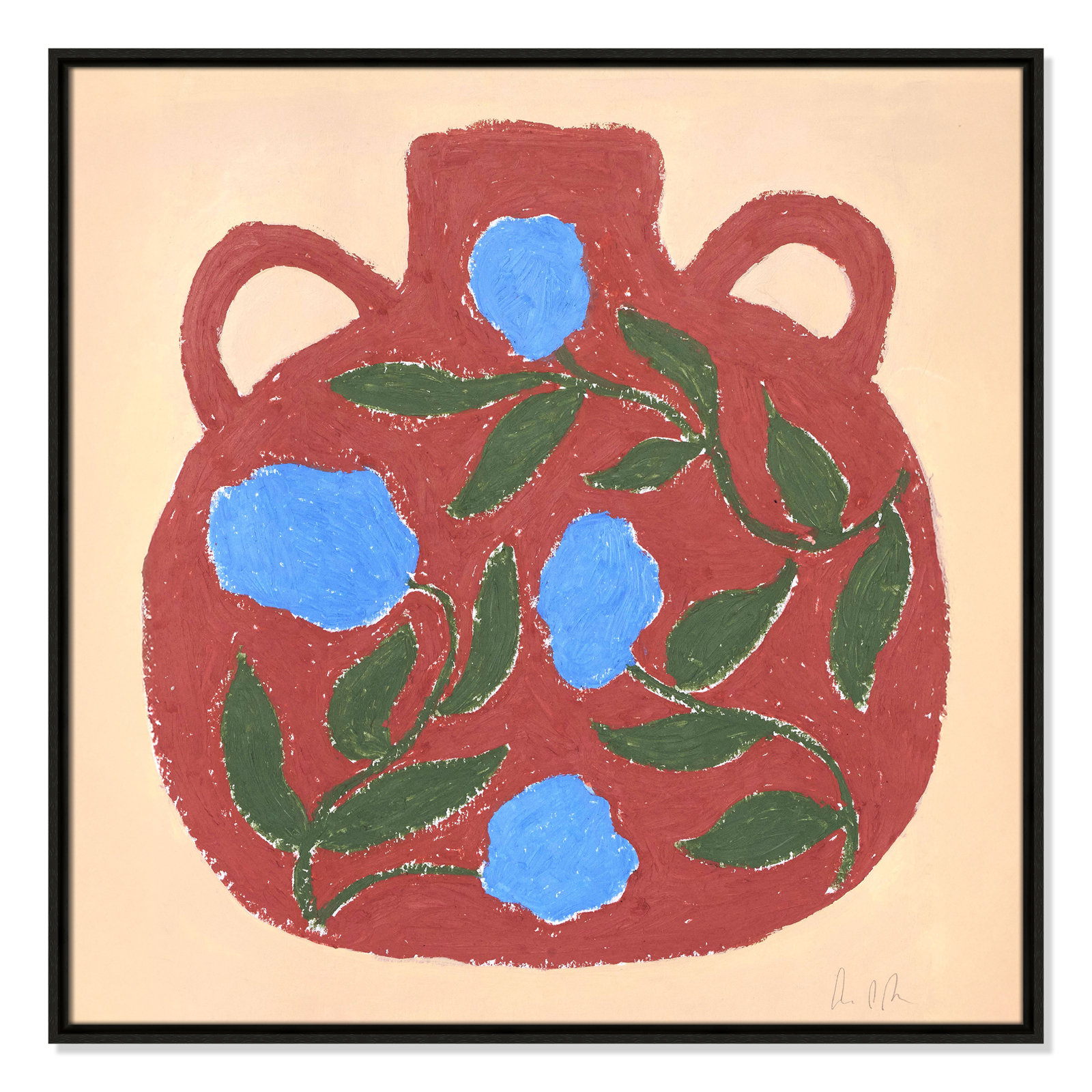 Vase No. 04 Print by Camilla Bergqvist, Espresso, 31.5" H x 31.5" W