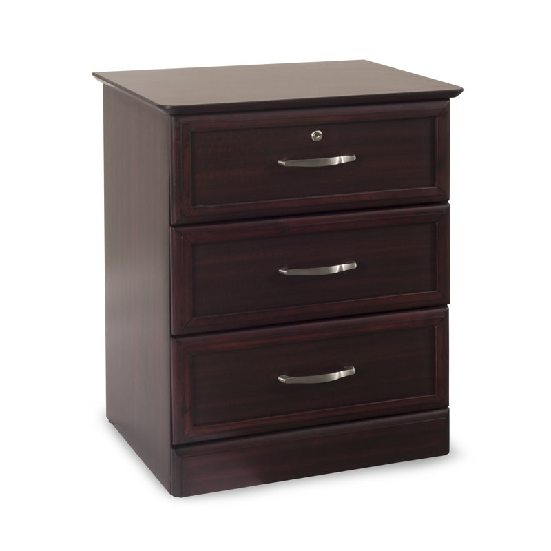 Commode à dessert 3 tiroirs l 24 po Aarar, Acajou