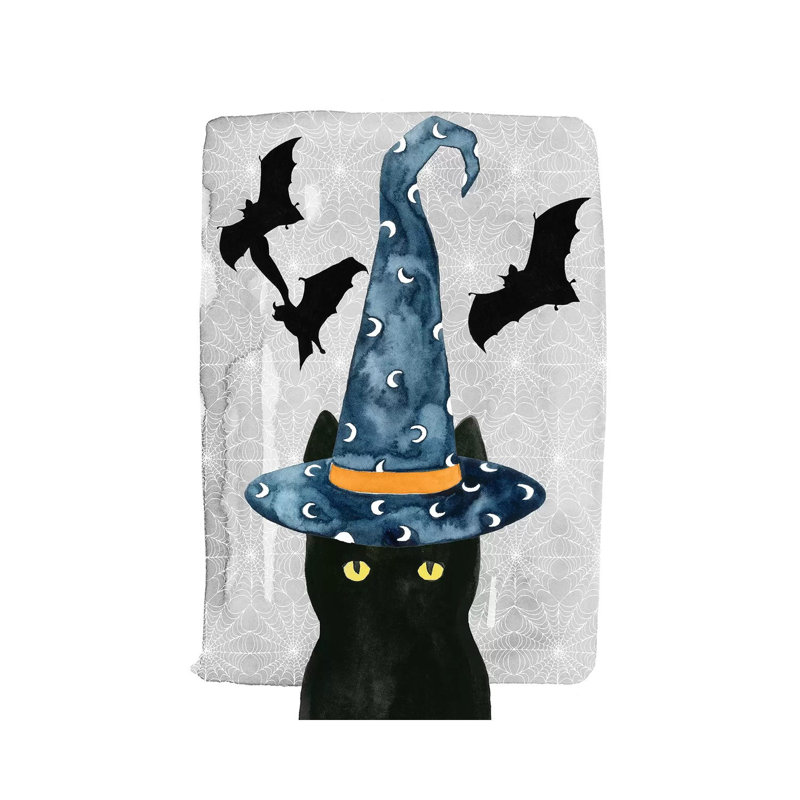 Black Cat I by Grace Popp - Wrapped Canvas Print, 20.32 cm H x 30.48 cm W