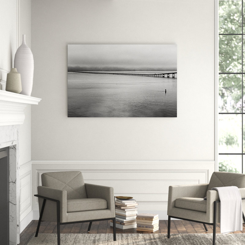Bridge Over Water Print by Art Collector, 40" H x 60" W, Outdoor