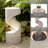 32.28" Outdoor Water Fountain,S-Shaped Spiral Column Fountain with LED Lights & Splash-Proof Net,Floor Standing Water Feature with Flat Top Plant Display for Patio, Backyard, Home Decor-1065683706