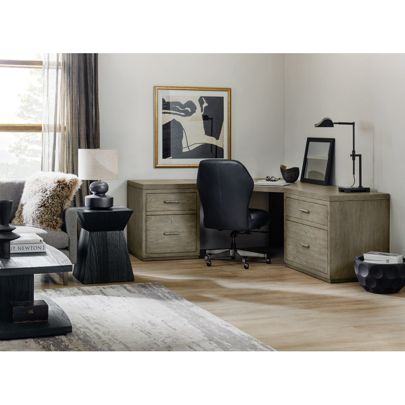 Linville Falls Floating Desk, 30" H x 73" W x 73" D