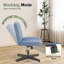 Fauteuil de bureau pivotant sans accoudoirs, chaise de bureau large à pieds croisés avec hauteur réglable et mode berçant-15390034-15390039