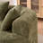 Modern Foam Sofas, Crescent Shape Design, Green Chenille Sofa For Home Setup