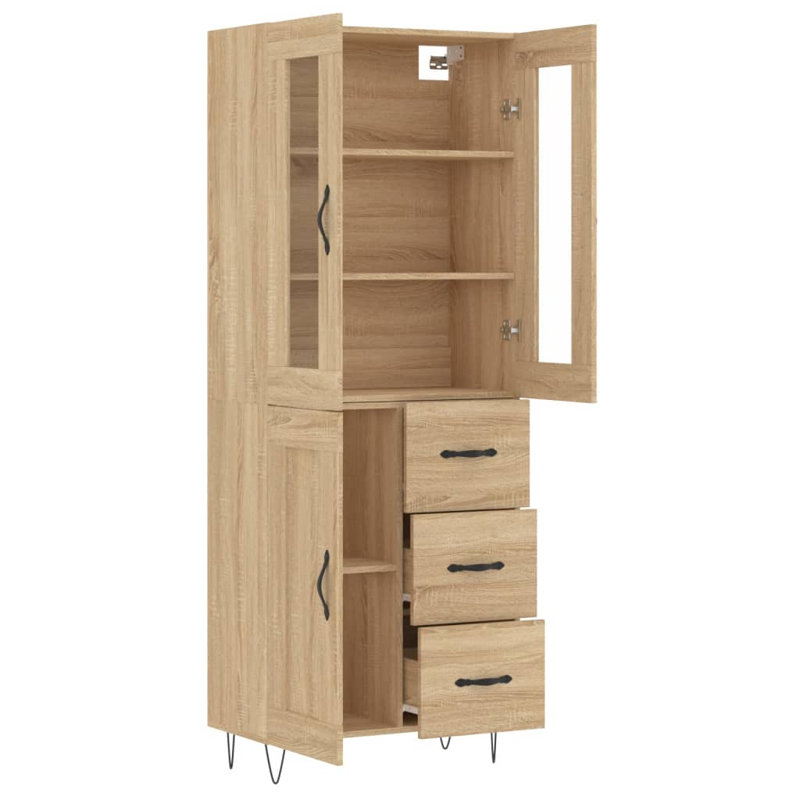 Rohando 3 Door Manufactured Wood Wardrobe, Sonoma Oak