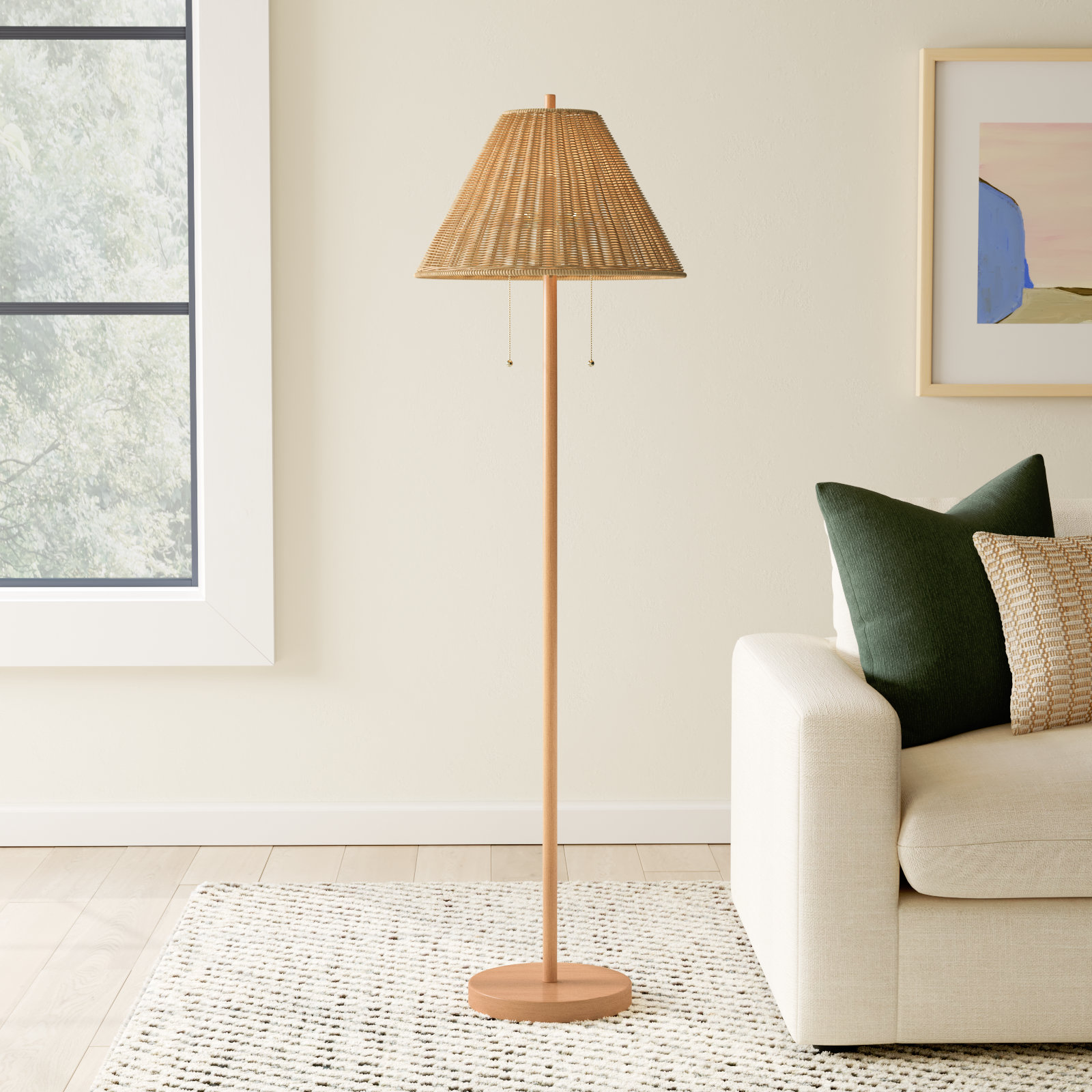 Igby 61'' Floor Lamp, Brown