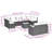 Vidaxl Garden Sofa Set Black And Cream White PE Rattan Large