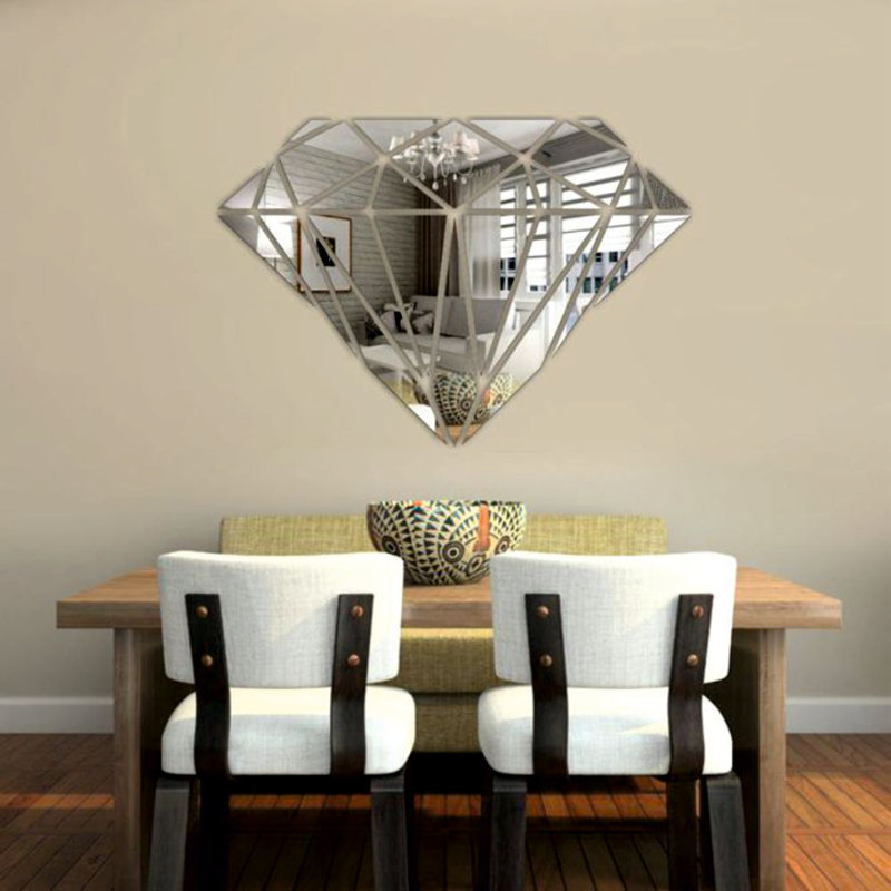 Jana Flat Wall Mirror, 38cm H x 55cm W, Silver