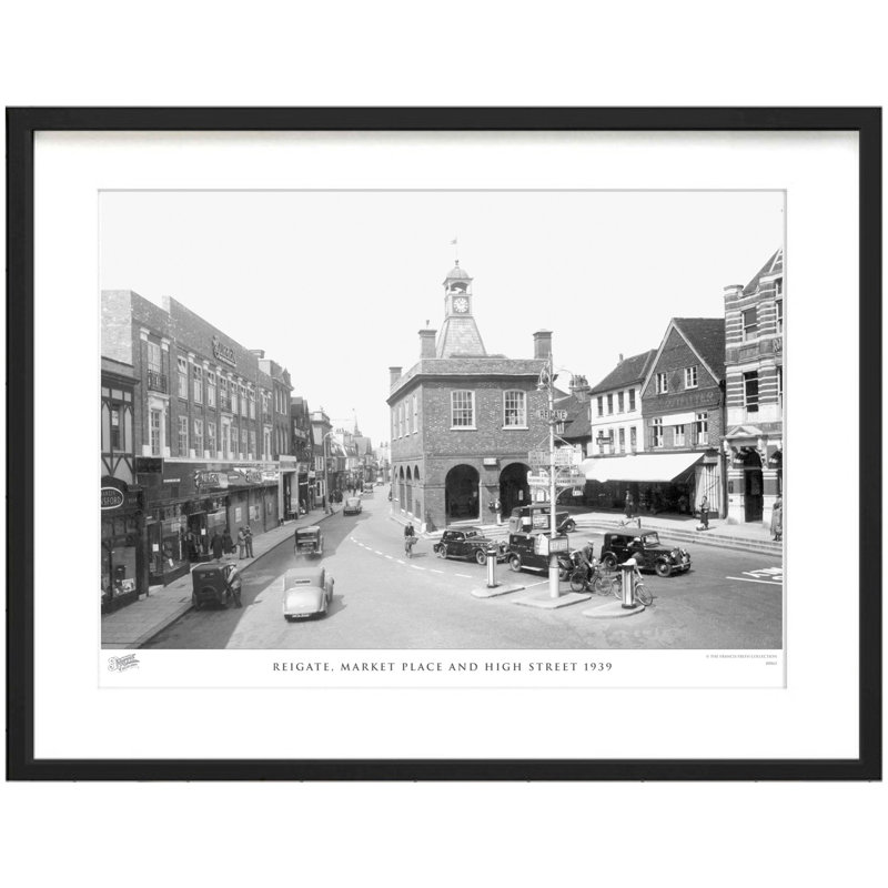 Reigate, Market Place And High Street 1939 by Francis Frith - Single Picture Frame Print, 60cm H x 80cm W x 2.3cm D