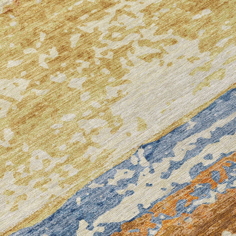 Machine Washable Indoor/Outdoor Lanphear ACN2398 Stripes Rug, Rectangle 8' x 10'