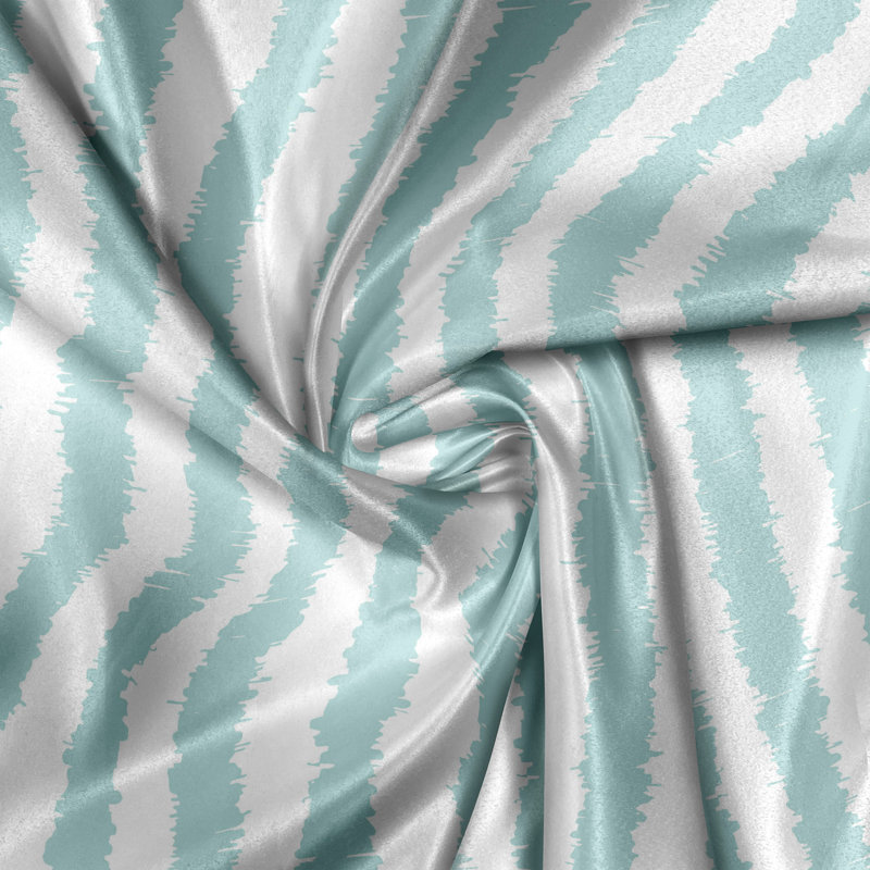 Rustic curtain, sketchy grunge stripes, seafoam white