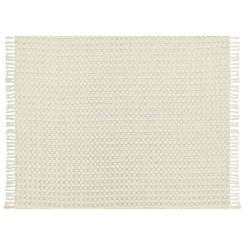 BERE Cotton No Pattern Bedspread, White