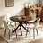 43.4 Inch Round Dining Table, Kitchen Table with Carbon Steel Legs for Kitchen Dining Room Apartment  -124430949