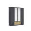 Bari hinged door wardrobe with practical drawers in the middle and handles-98242292-104828273