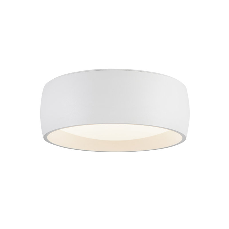 Savile LED Flush Mount, White, 2"H x 6"W x 6"D